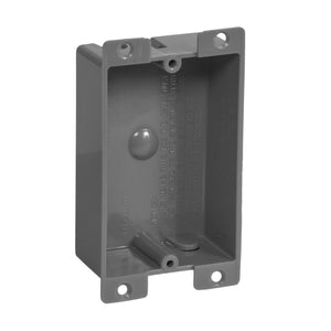 1-Gang 8 Cubic Inch Old Work Standard Switch/Outlet Wall Electrical Box, UL Listed to 514C (Box of 25)