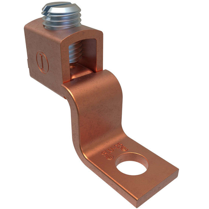 ILSCO SLU-35-EC Copper Mechanical Lug Offset, Conductor Range 6-14, 1 Port, 1 Hole, 10in Bolt Size, UL, CSA, 15/bag