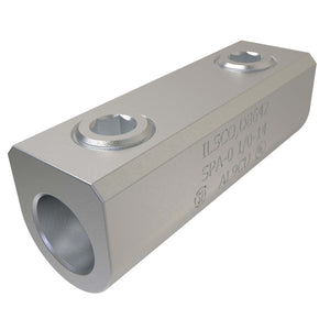 ILSCO SPA-0-EC Aluminum Splicer/Reducer, Dual Rated, Conductor Range 1/0-14, Tin Plated, UL, CSA, 3/bag