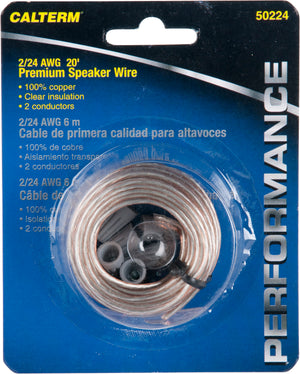 Calterm 50224 Speaker Wire #24/2 AWG 20ft 6.0M
