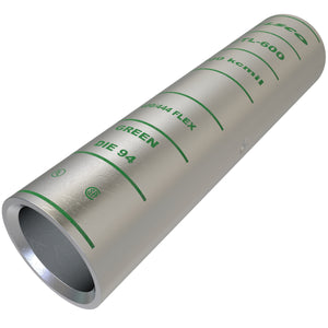 ILSCO CTL-600-EC Surecrimp Copper Compression Sleeve, Conductor Size 6, Long Barrel, Tin Plated, UL, CSA, 1/bag