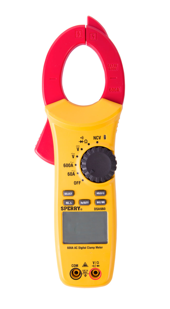 Sperry Instruments DSA660 Digital Clamp Meter, 600A AC
