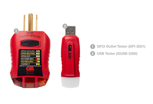 Gardner Bender EGB-1 USB Tester and GFCI Outlet Tester Kit