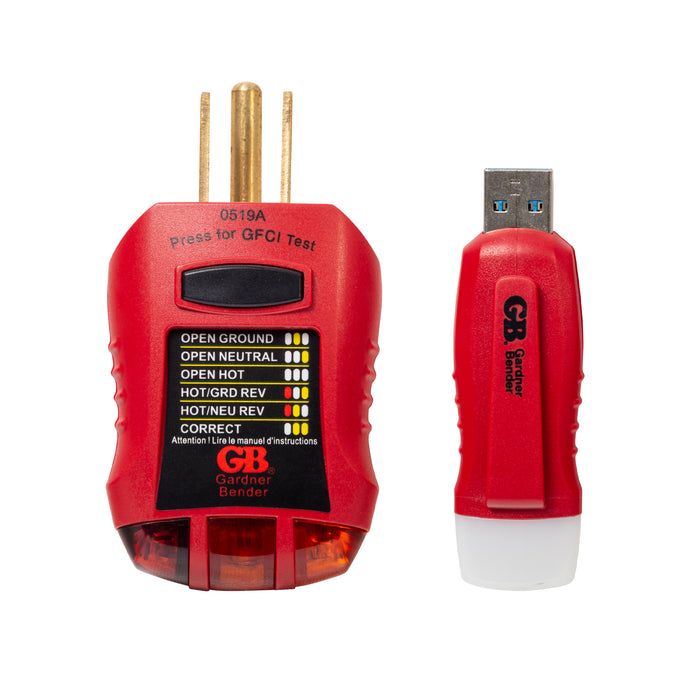 Gardner Bender EGB-1 USB Tester and GFCI Outlet Tester Kit