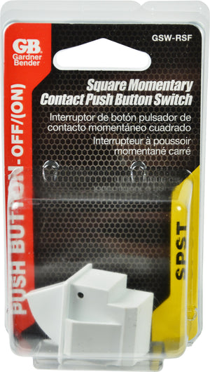 Gardner Bender GSW-RSF Square Momentary Contact Refrigerator Switch Momentary Off
