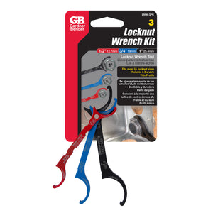 Gardner Bender LNW-3PC 3 Piece Locknut Wrench Kit